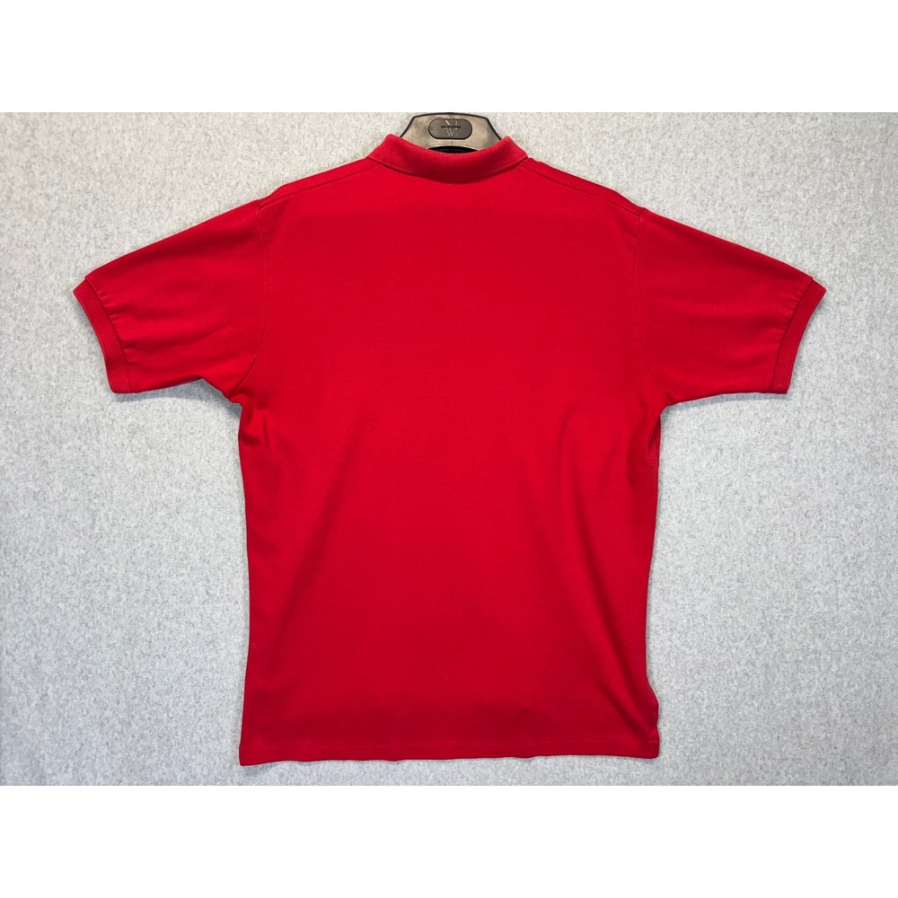 Polo Ralph Lauren Mens Large Red Short Sleeve Cotton Pique Pony Logo Polo Shirt - Picture 2 of 7